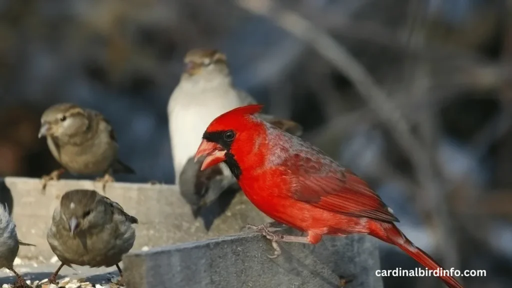 do male cardinals feed their young