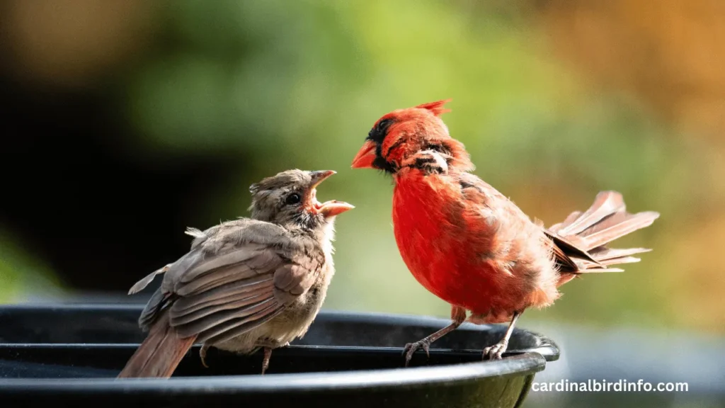 why do cardinals feed each other